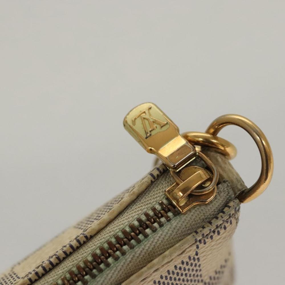 LOUIS VUITTON Damier Azur Mini Pochette Accessoires Pouch N63005 Auth sw224 - Picture 8 of 16